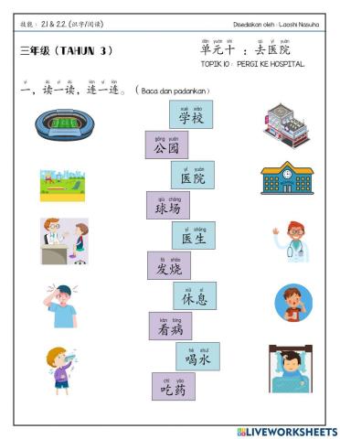 Bcsk tahun 3 unit 10 去医院