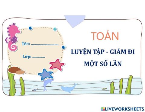 Giảm đi một số lần