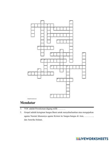 Crossword IPS Bagian Random Ke 5