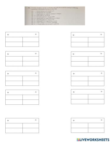 The Double Entry System: Stock