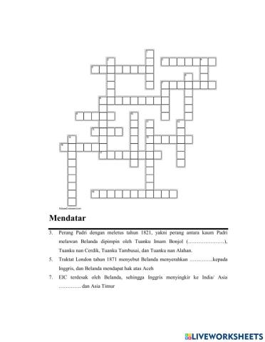 Crossword IPS Bagian Random Ke 8