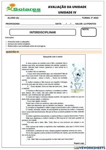 Mini teste IV bimestre