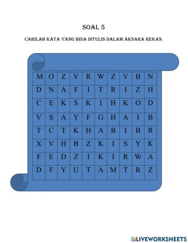 Soal aksara rekan