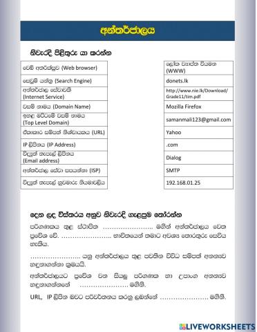 අන්තර්ජාලය