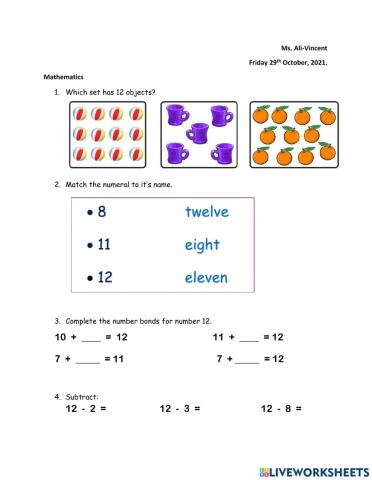 Fortnightly Test Mathematics