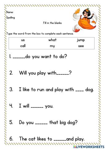 Sight words list 7