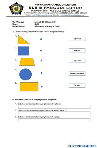 Latihan matematika bangun datar