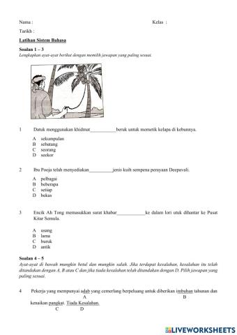 Latihan Sistem Bahasa