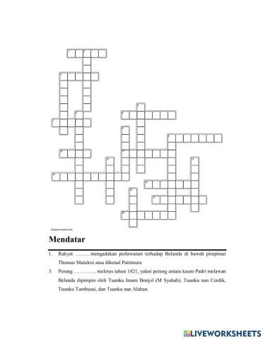 Crossword IPS Bagian Random Ke 11