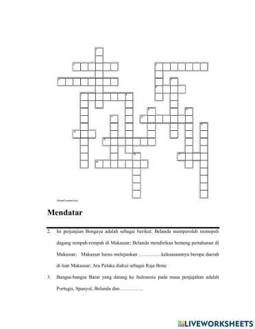 Crossword IPS Bagian Random Ke 12