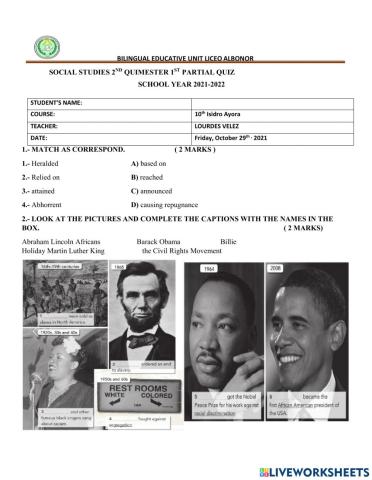 Civil Rights Quiz