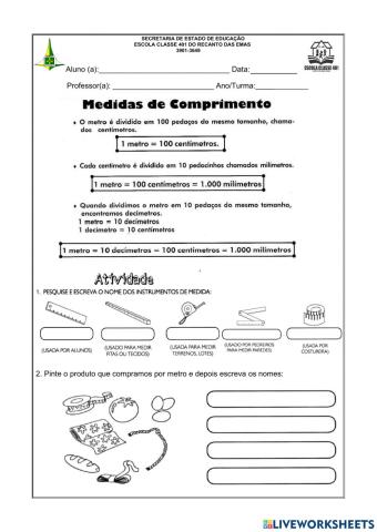 Atividade interdisciplinar