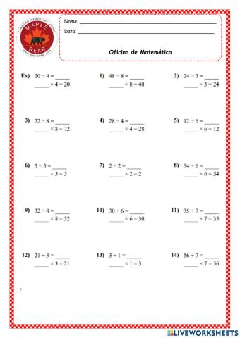 Multiplicação e divisão