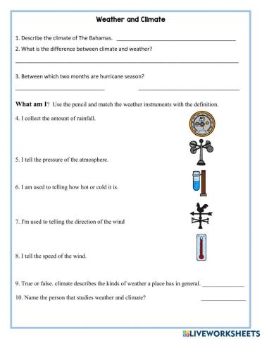 Weather and climate