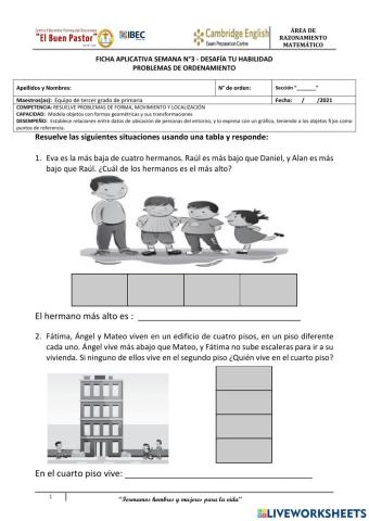 Problemas de ordenamiento