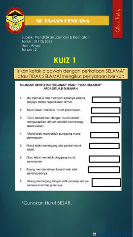 Kuiz PJPK Tahun 2