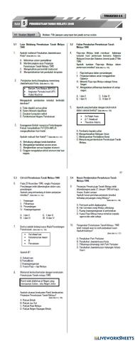 Sejarah T4: Bab 5: Persekutuan Tanah Melayu 1948 - Objektif K1