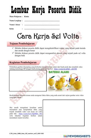 Cara Kerja Sel Volta