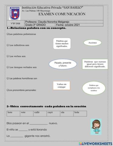 Examen de comunicacion