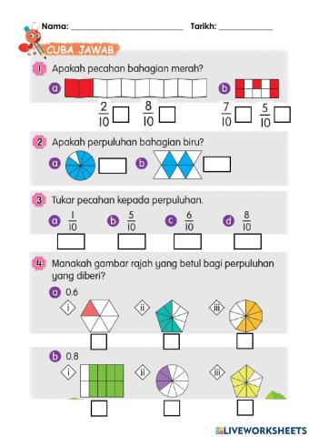 Tukar pecahan kepada perpuluhan