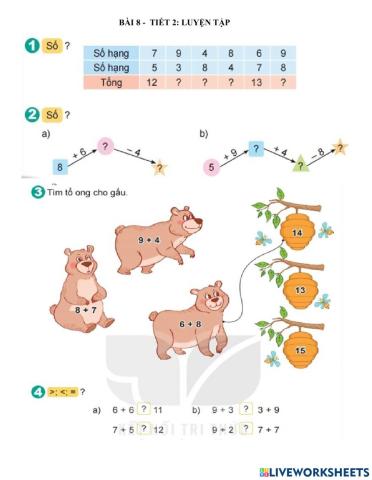 Toán 2, Bài 8, Tiết 2