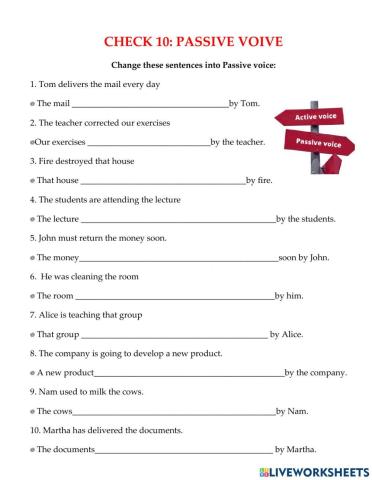 CHECK 10 - passive voice