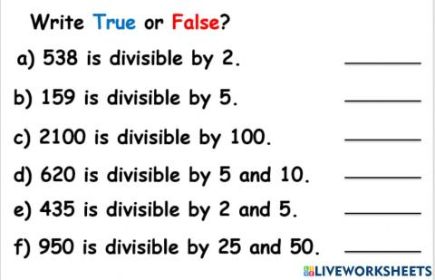 Divisibility Rule