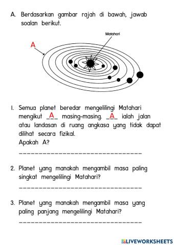 Orbit dan Masa Peredaran Planet