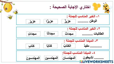 رفع المبتدأ والخبر