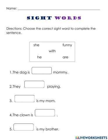 Sight Words