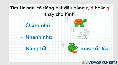 Chính tả - Nhiệm vụ 1