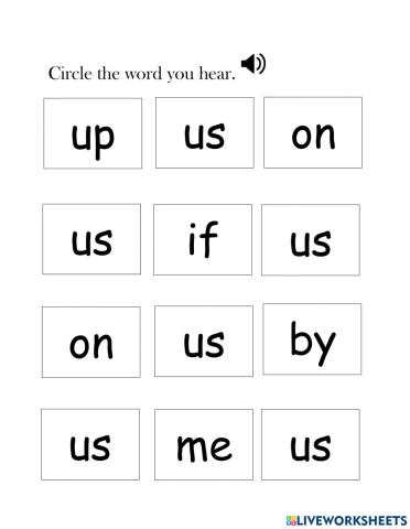 Sight Word - us