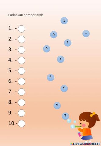 Nombor 1-10 Bahasa Arab