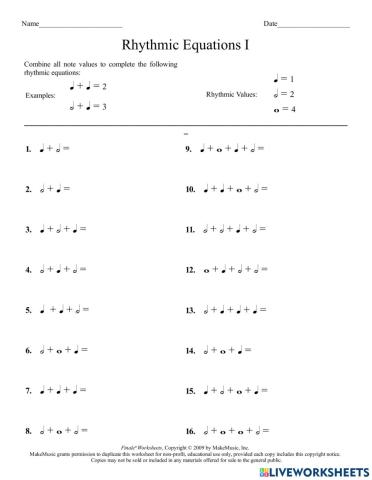 Rhythmic Equation -1