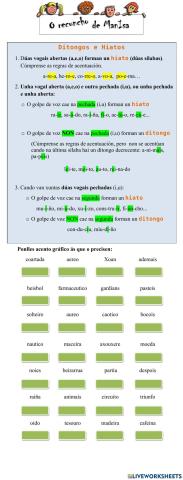 Acentuación hiatos e ditongos