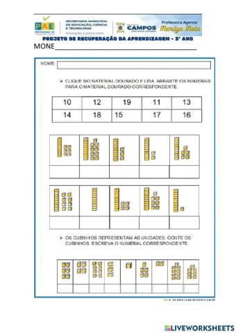 Materiais dourado