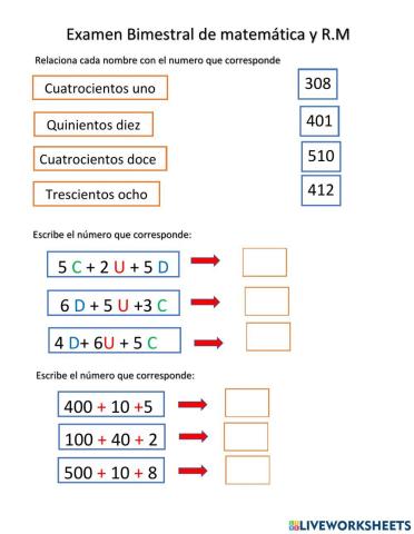 Examen de matematica