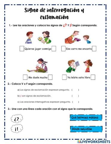 Signo de exclamación e interrogación