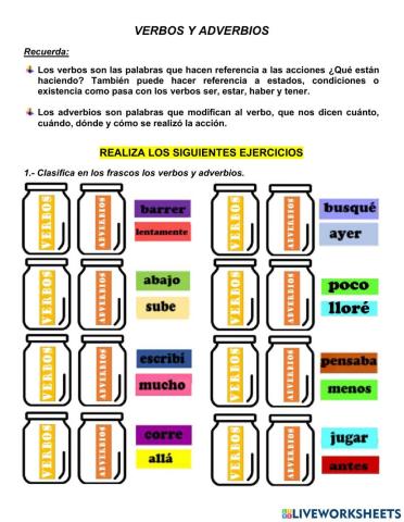 Verbos y adverbios