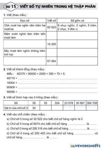 Vbt toán bài 15 trang 17