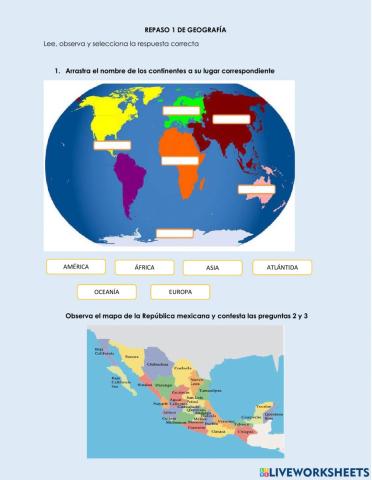 Repaso 1 de Geografía