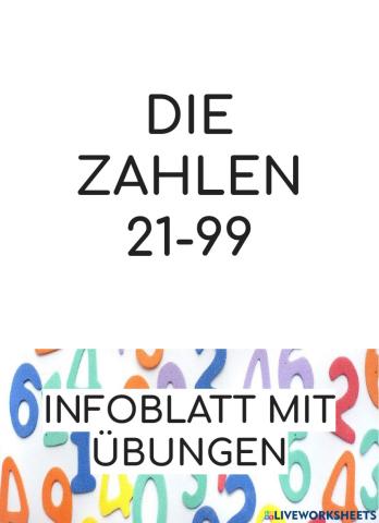 Zahlen 0-99