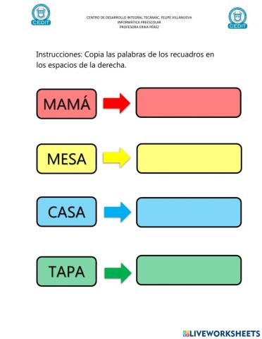 Para escribir