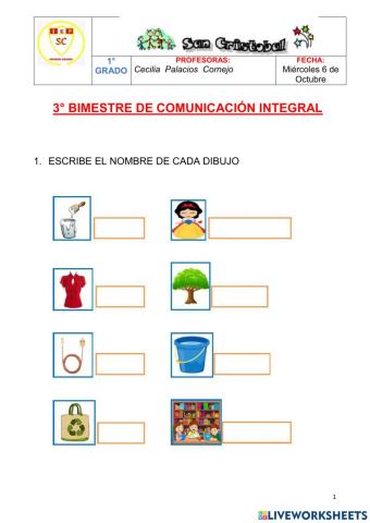 Evaluación bimestral