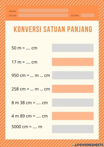 Konversi Satuan Panjang