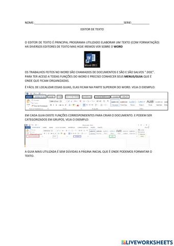 Editor de Texto: Word