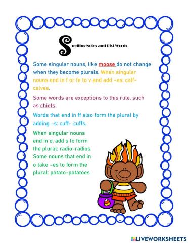 Spelling Irregular Plurals