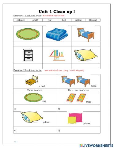 Unit 1 : Clean up! (part 1)