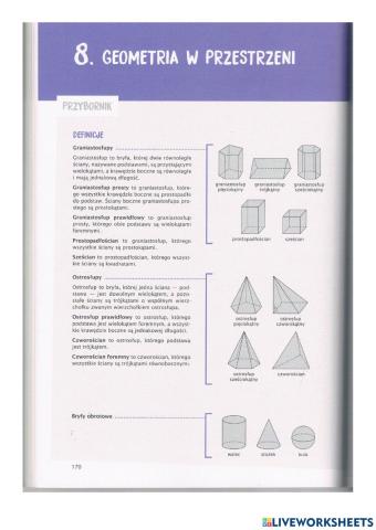 8.1 Geometria w przestrzeni - teoria