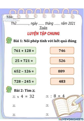 Toán Tuần 4 Tiết 1